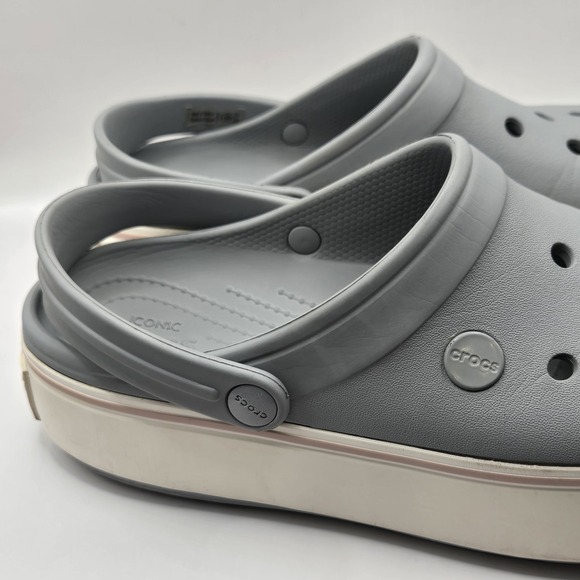 CROCS Gray and White Mules - Picture 9 of 13